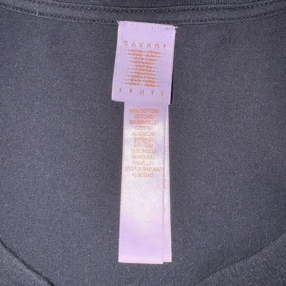 Savage X Fenty Xssential Baby Crop Pocket Tee Bundle of 2 (Black & Grey) size 3X - Picture 5 of 8